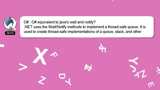 C# : C# equivalent to java's wait and notify? смотреть онлайн