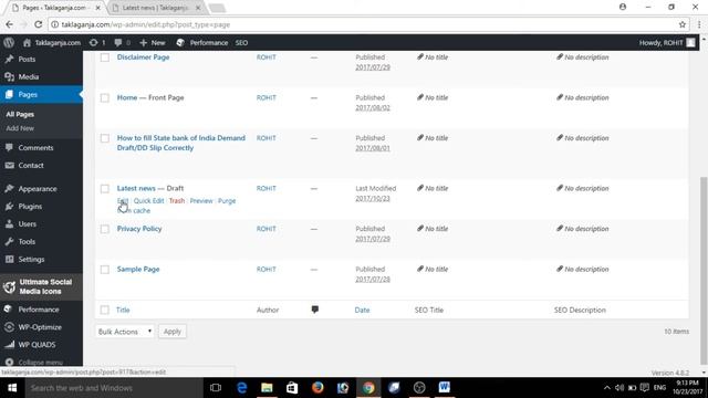 How to Delete post or page from WordPress Website || Simplified in Hindi || смотреть онлайн
