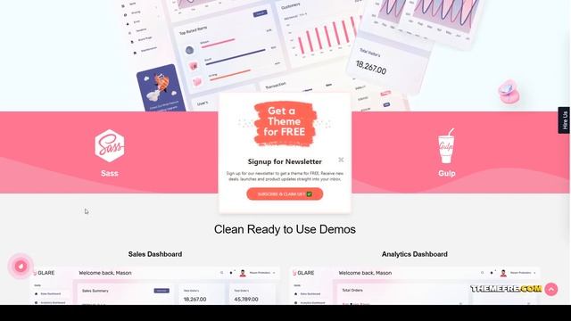 Glare - Soft Bootstrap Admin Dashboard admin template saas admin Website Builder смотреть онлайн