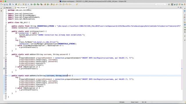 Week 7: Interacting with MySQL in Java using JDBC смотреть онлайн