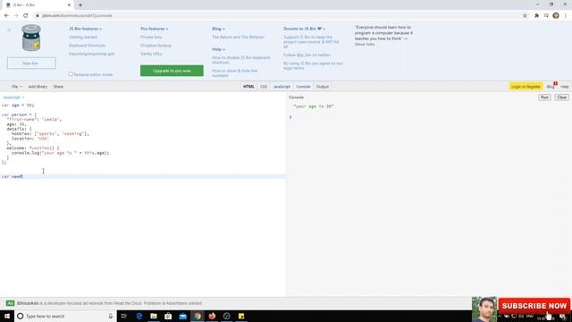 29. "This" Keyword in Object. Create Objects using Object Constructor in Javascript смотреть онлайн