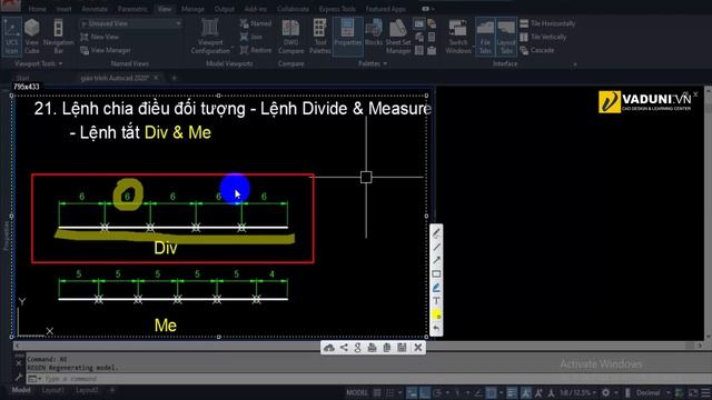 Học AutoCAD 2021 | Hướng dẫn sử dụng Lệnh Aglin, Divide, Break trong AutoCAD смотреть онлайн