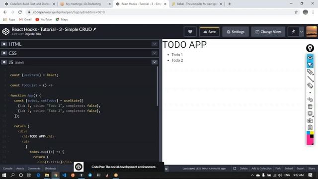 React Live Stream - Hooks - Intro- with CRUD - Part 1 смотреть онлайн