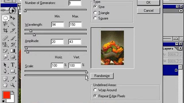 Урок 6.3 Фильтр Wave Photoshop смотреть онлайн