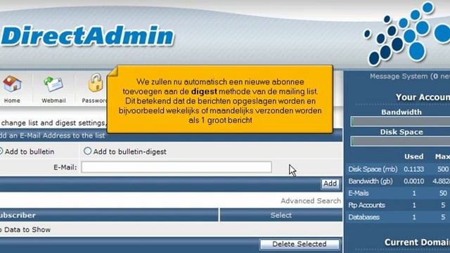 Een mailing list aanmaken in Direct Admin смотреть онлайн