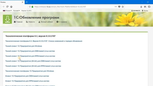 Скачивание и установка платформы 1С 8.3