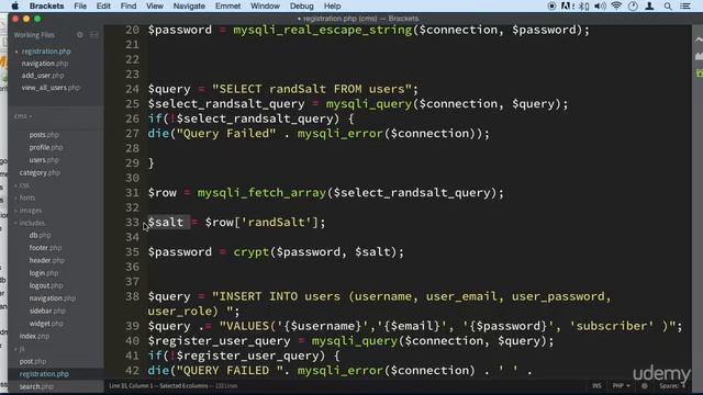 8 Encrypting User Passwords - CMS EXTRA FEATURES USER REGISTRATION - PHP COURSE CMS PROJECT смотреть онлайн