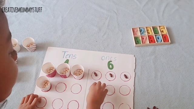 Hands on activity for teaching Tens and ones place | DIY math activity for kids | Place value смотреть онлайн