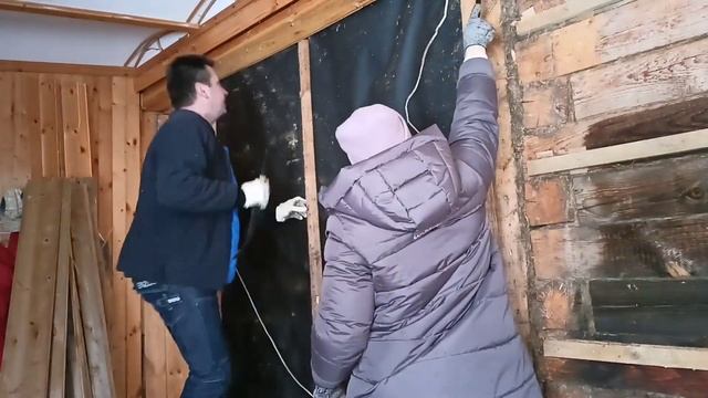 Купили трубы для дымохода/расшиваем стену смотреть онлайн