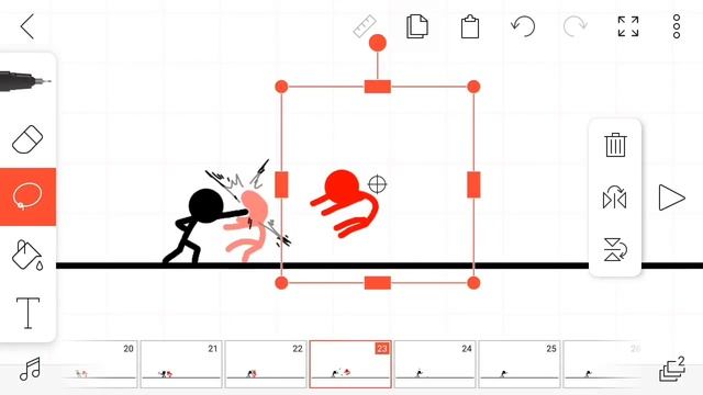 Animação Luta Stickman(FlipaClip).
