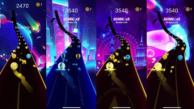 SAD! - Dancing Road With 4 Screen And Different Balls | XXXTENTACION смотреть онлайн