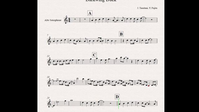 Darkwing Duck (sheet music alto saxophone) смотреть онлайн