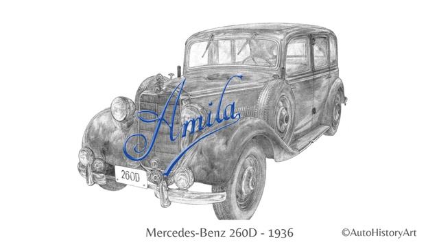 [DE] Mercedes-Benz 260D 1936 - Historische Automobilkunst von Amila смотреть онлайн