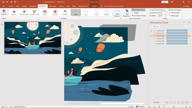 Gampang bikin ANIMASI FLAT DESIGN, Cuma Pake POWERPOINT 2019 !! смотреть онлайн