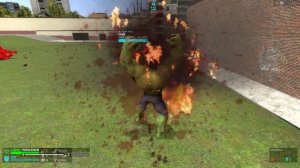 Hulk vs Red Hulk Garrys mod npc battles #hulk #redhulk #garrysmod #gmod #superheroes #supervillains