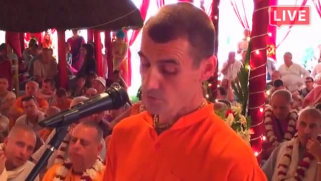 Вьяса-пуджа ЕМ Чайтанья Чандра Чарана Прабху - Поздравление от Вальмики Прабху (16.03.2019) смотреть онлайн