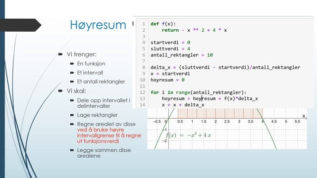 R2 - Numerisk integrasjon - Høyresum смотреть онлайн
