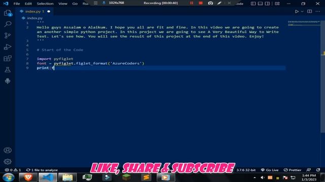 Font Styling | ASCII Text | Python Tutorial смотреть онлайн