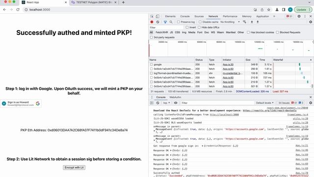 Lit: OAuth with Google to Sign with a PKP (Programmable Key Pair) смотреть онлайн