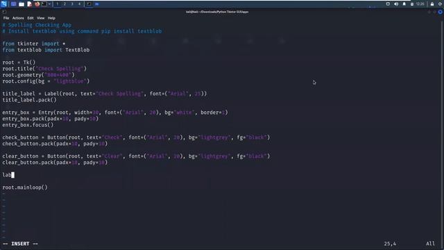 Spell Checker App | Python Tkinter Mini Projects - Leisure Codes смотреть онлайн