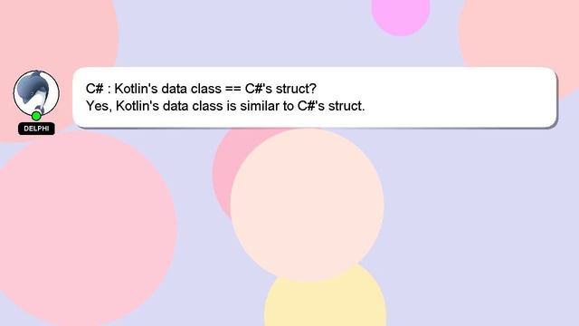C# : Kotlin's data class == C#'s struct? смотреть онлайн