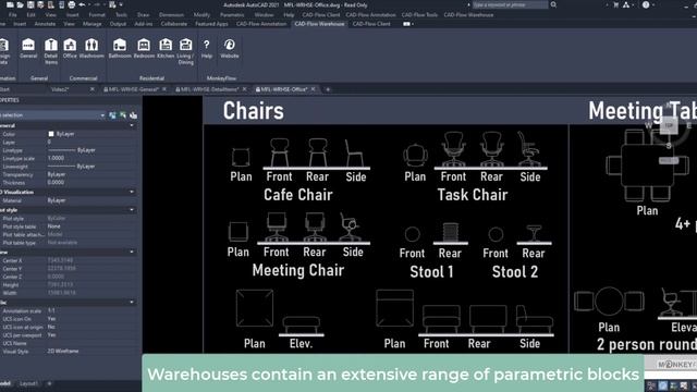 CADflow – Warehouses Overview – AutoCAD Blocks and Content Plugin from MonkeyFlow смотреть онлайн