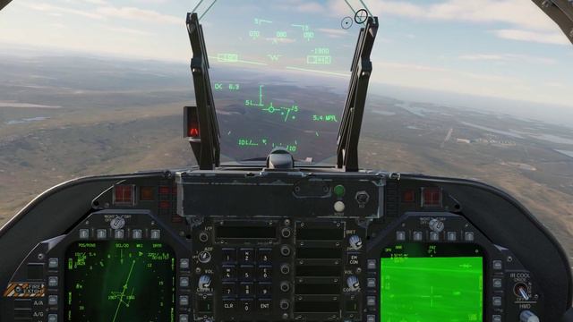 DCS World. South Atlantic map. Quick tour and landing on Falkland Islands. F-18. 3080x Ultrawide смотреть онлайн