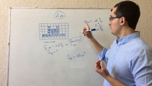 Площадь, проценты, отношение площадей. Тест по математике, задача А11 из ЦТ за 2017 смотреть онлайн