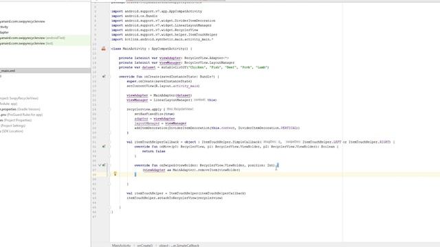 Android RecyclerView Swipe to Delete and Undo with ItemTouchHelper смотреть онлайн