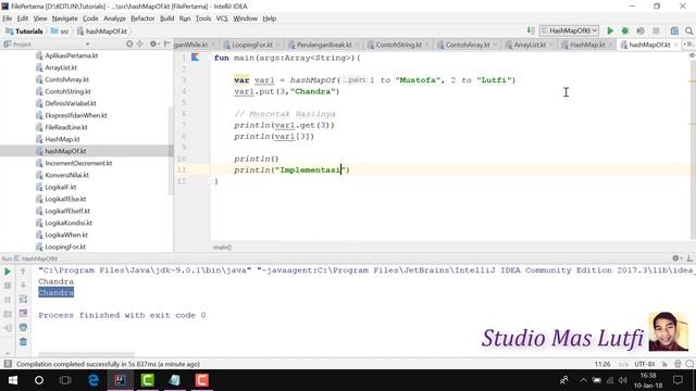 #27. Tutorial Kotlin [Dasar] - Logika Collection hashMapOf arrayOf listOf dan mutableListOf смотреть онлайн