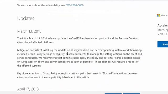 CredSSP updates for CVE 2018 0886 смотреть онлайн