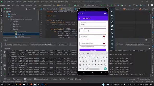 Android Login and Registration Functionality Using Kotlin - Part 1 смотреть онлайн