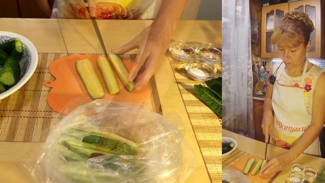 Малосольные огурцы в пакете с уксусом. смотреть онлайн