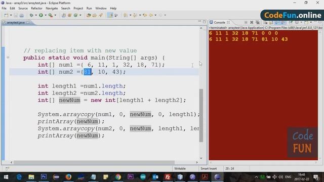 How to merger two or more Java Array into one array смотреть онлайн