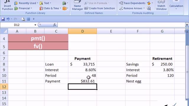 How to Use the Financial Function In Excel 2007 смотреть онлайн