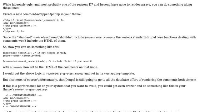 Drupal: How to theme separately the node content and the comments? (2 Solutions!!) смотреть онлайн