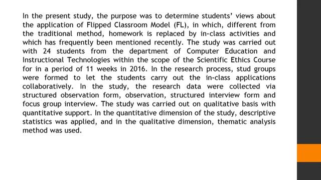 Implementation of the Flipped Classroom Model in the Scientific Ethics Course JEELR 43 108 117 смотреть онлайн
