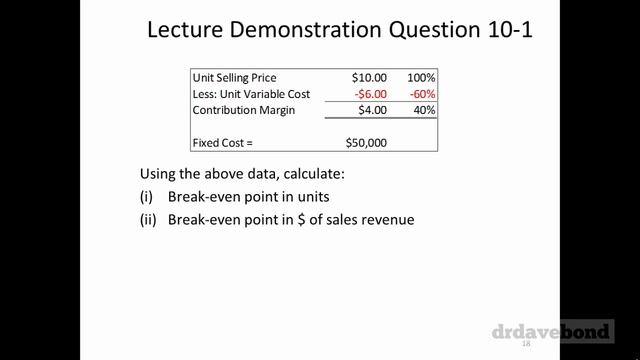 Topic 9 - Cost volume profit analysis смотреть онлайн