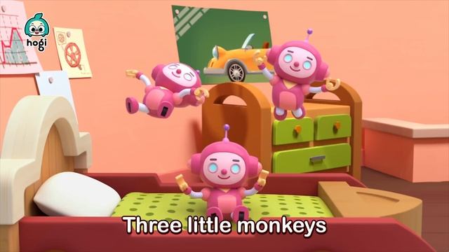 Five Little Monkeys | Sing Along With Pinkfong & Hogi | Nursery Rhymes | Hogi Kids Songs