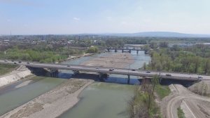 В Невинномысске продолжается берегоукрепление Кубани