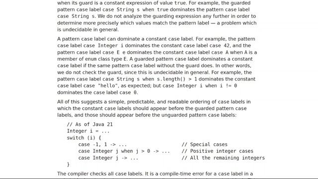 Java 21: Feature #5 - JEP 441: Pattern Matching for switch смотреть онлайн
