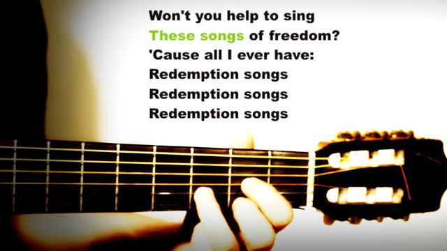 Bob Marley - Redemption song - Karaoke - Acoustic Guitar смотреть онлайн