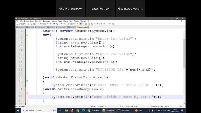EXCEPTION HANDLING PART 3|| CORE JAVA || ZODL || DAY 27 || смотреть онлайн