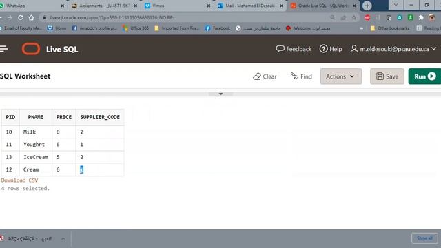 |PSAU - Course IS 2511| - |Oracle SQL | - Lab 04 - Linking Two Tables - | Foreign Key Constraint | смотреть онлайн