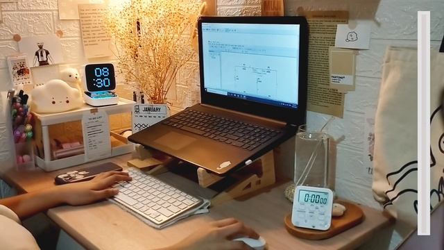 1.5hr study with me ? real time, 45/5 pomodoro, night edition, lofi music смотреть онлайн