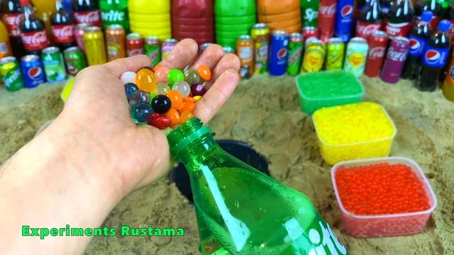 Experiment: Coca Cola & Orbeez, Mtn Dew, Fanta, Chupa Chups, Pepsi Vs Mentos Underground