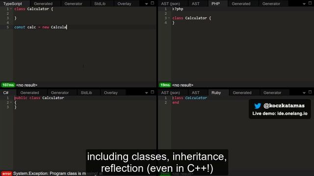 OneLang.io demo смотреть онлайн