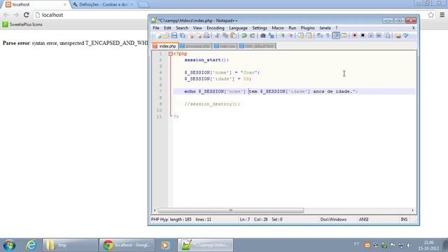 037 PHP Sessions Como eliminar uma sessão de PHP смотреть онлайн