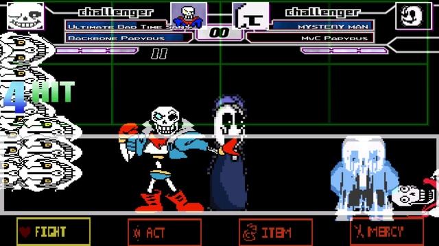 ULTIMATE BAD TIME SANS BACKUPS BACKBONE PAPYRUS VS MUGEN CHARACTERS | FUNNY GAMING смотреть онлайн