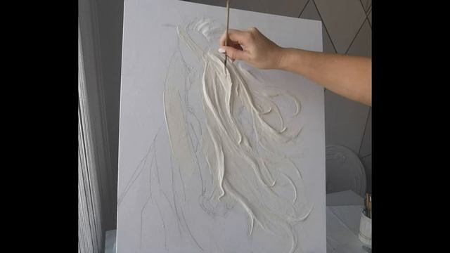 Текстурная паста своими руками. Рисуем лошадь. смотреть онлайн